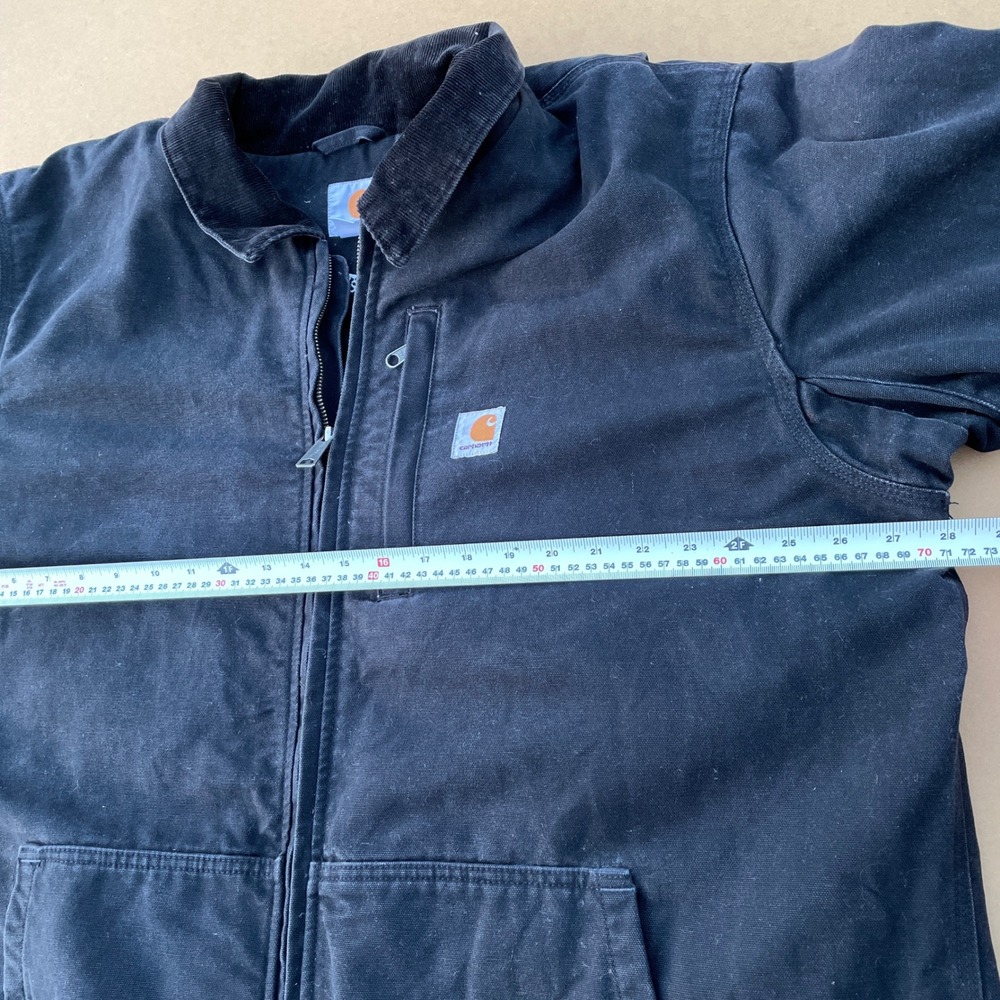Carhartt Full Swing Jacket Mens XL Tall Black Workwear Fleece Lined 103370 - Picture 7 of 10